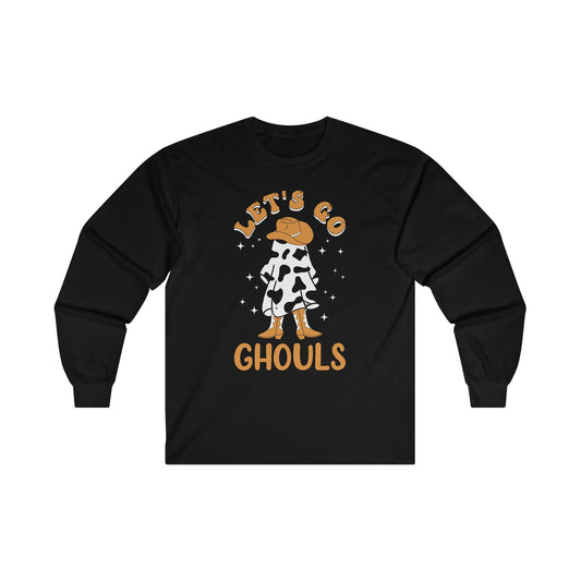 Western Let's Go Ghouls Halloween Long Sleeve Tee