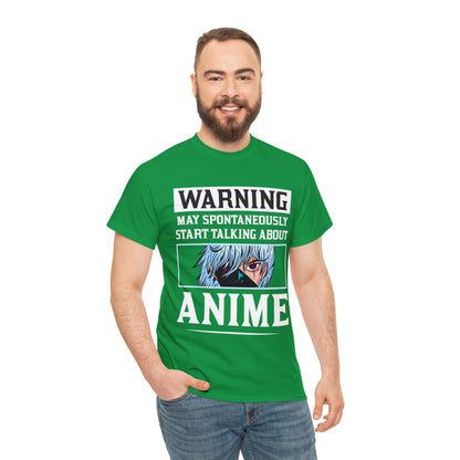 Warning May Spontaneously Start Talking About Anime Short Sleeve Tee