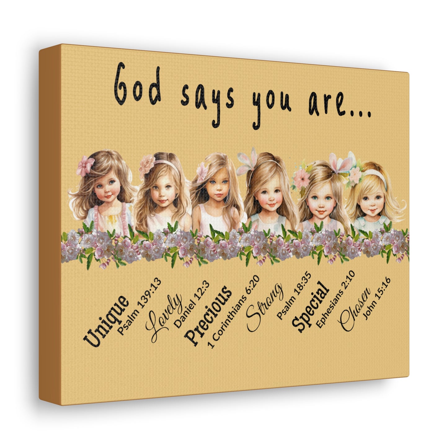 God Says You Are... Caucasian Girls Canvas