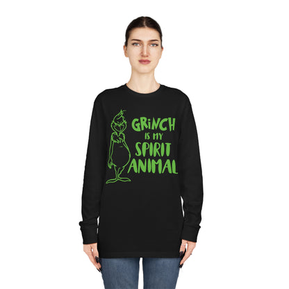 Grinch is My Spirit Animal Christmas Long Sleeve T-Shirt