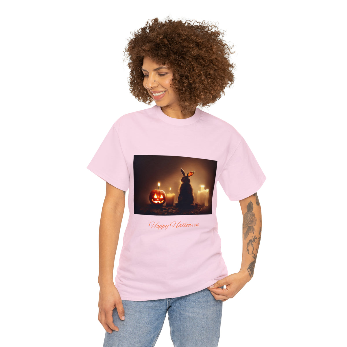Hoppy Halloween Shirt Rabbit lover cotton Tee Tshirt
