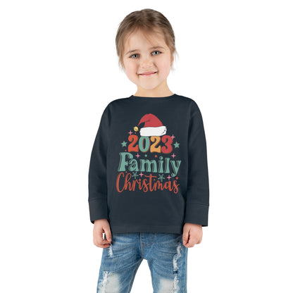 Family Christmas 2023 Toddler Long Sleeve Tee