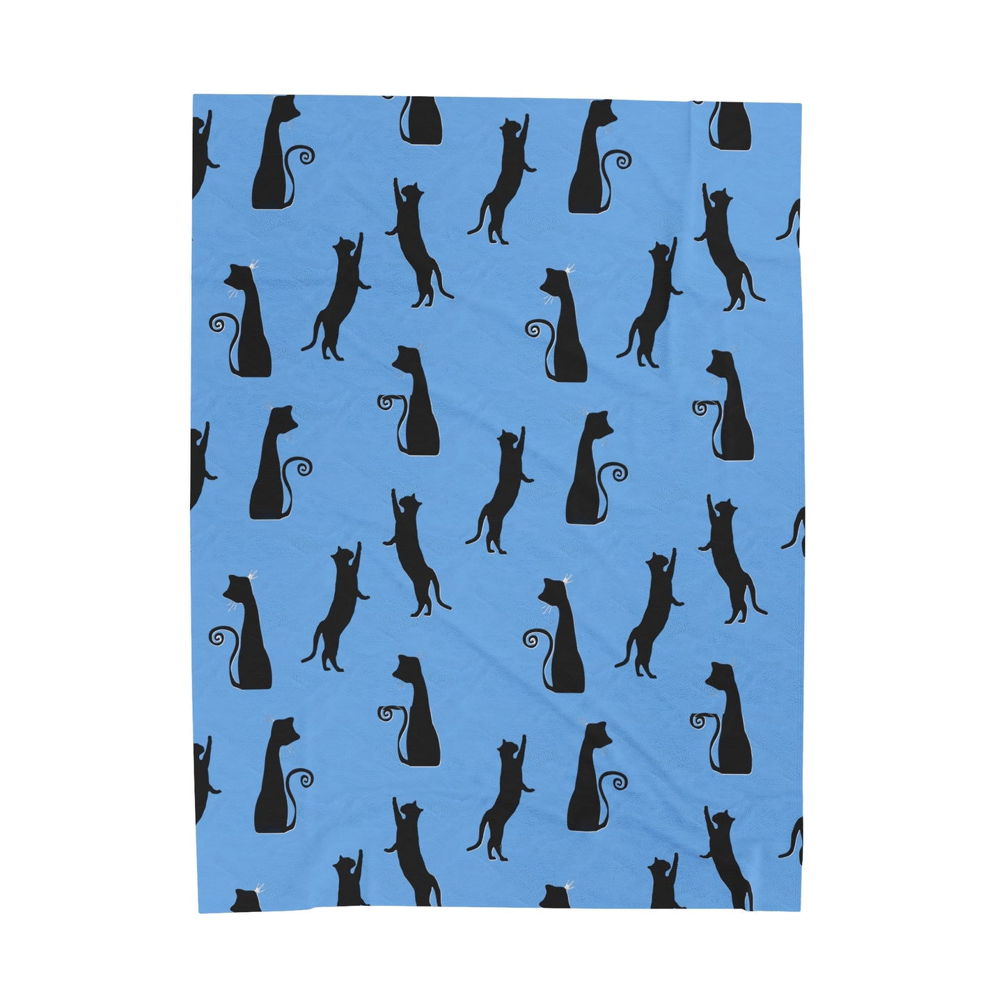 Black Cats on Blue Blanket