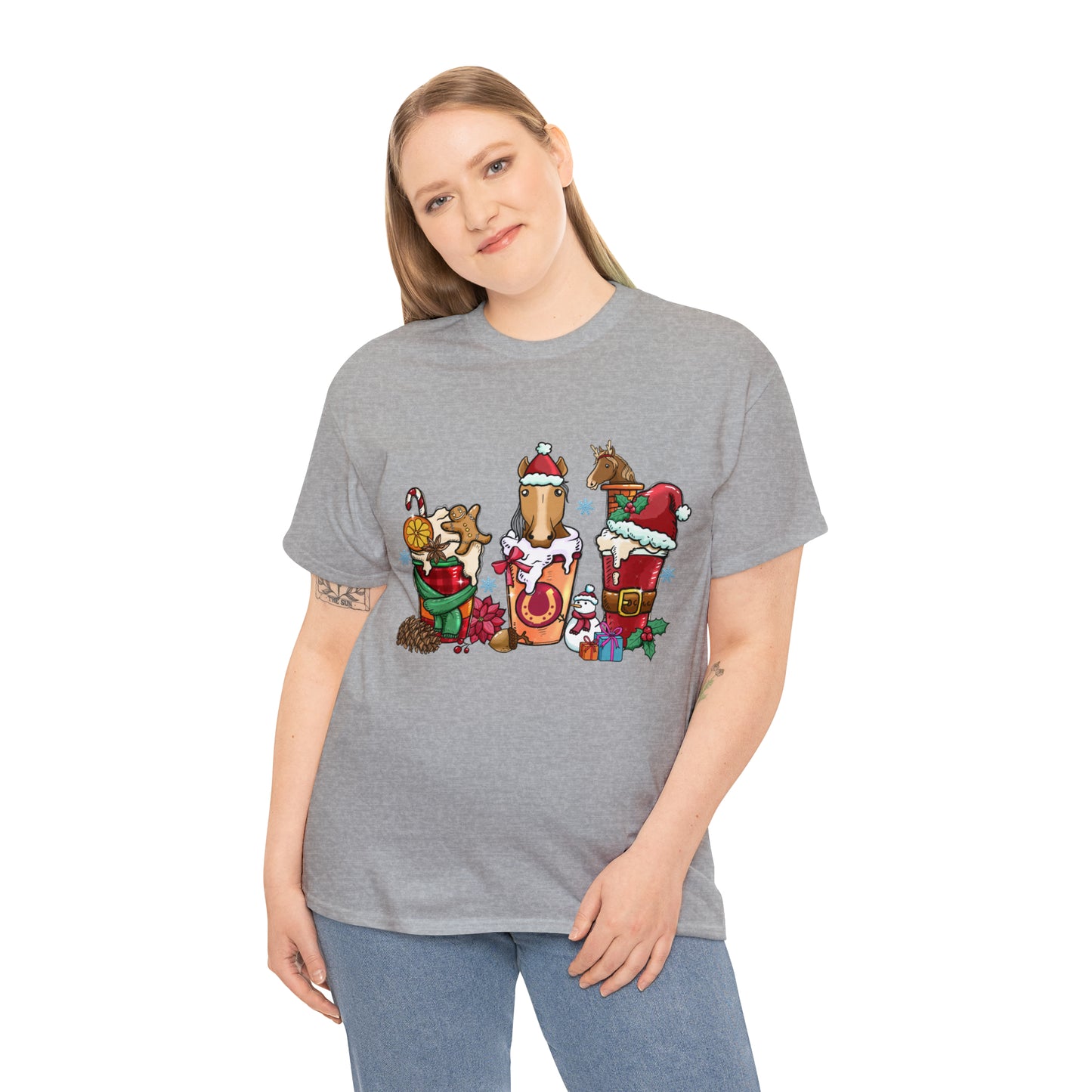 Horse Christmas Latte Short Sleeve Tee