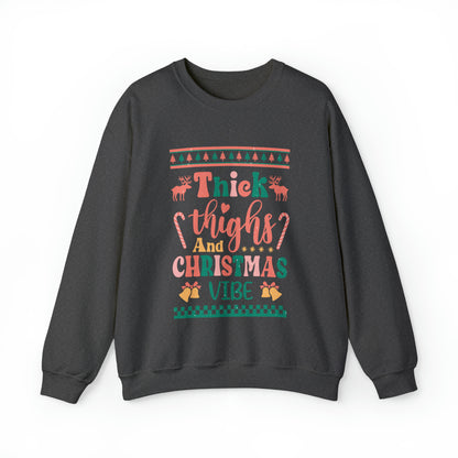 Thick Thighs And Christmas Vibe Ugly Sweater  Sweatshirt