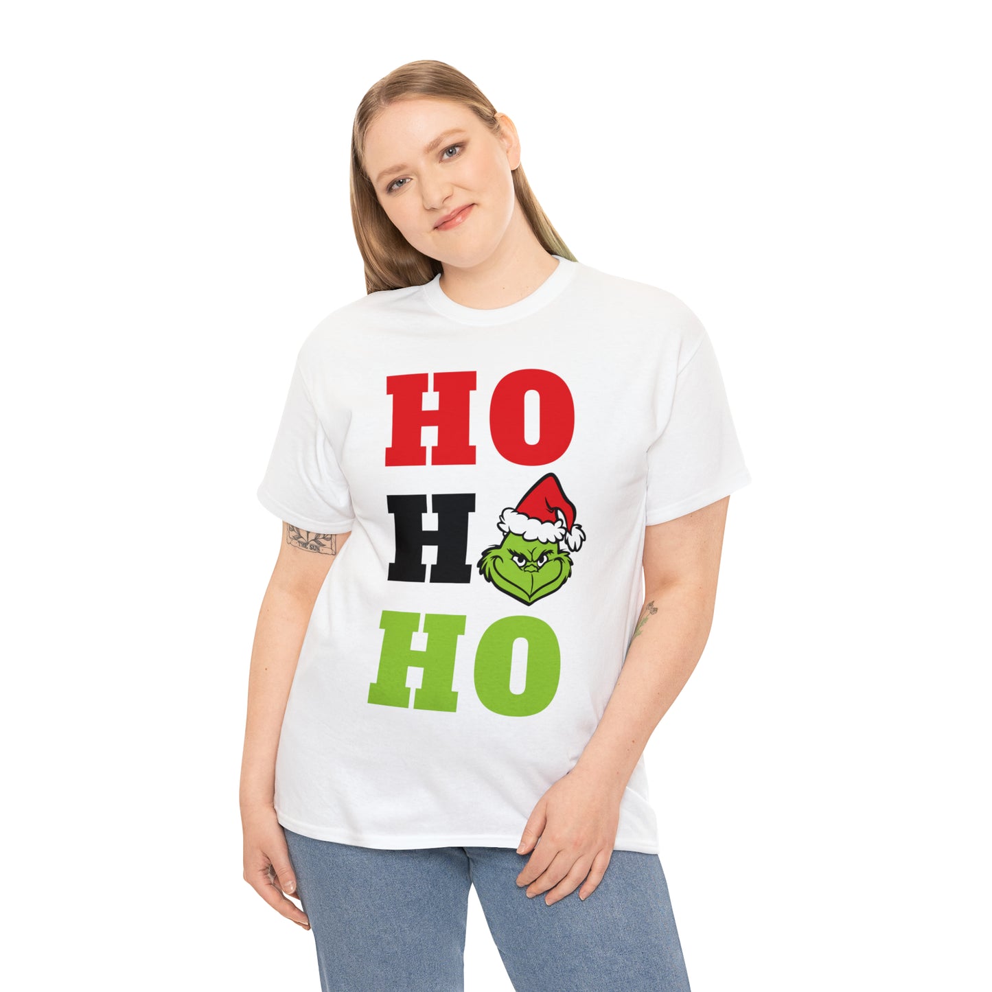 Grinch Ho Ho Ho Christmas Short Sleeve Tee