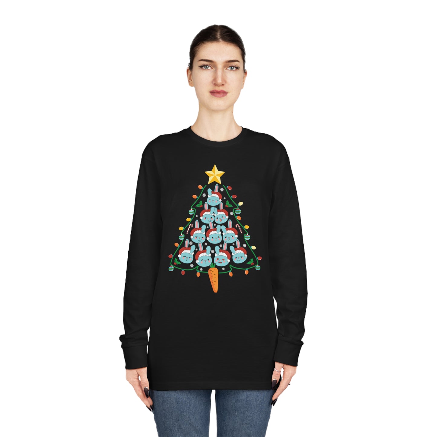 Rabbit Christmas Tree Christmas Long Sleeve T-Shirt