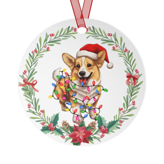 Pembroke Welsh Corgi Dog in Lights Ornament