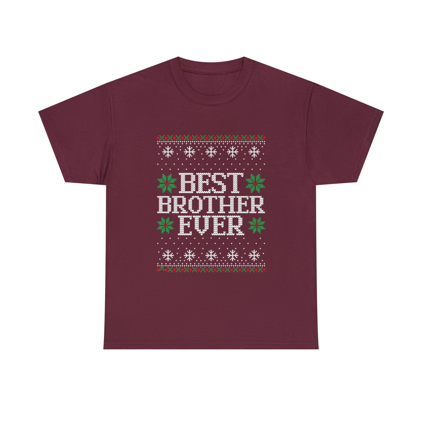 Best Brother Ever Christmas Ugly Sweater Short Sleeve Tee