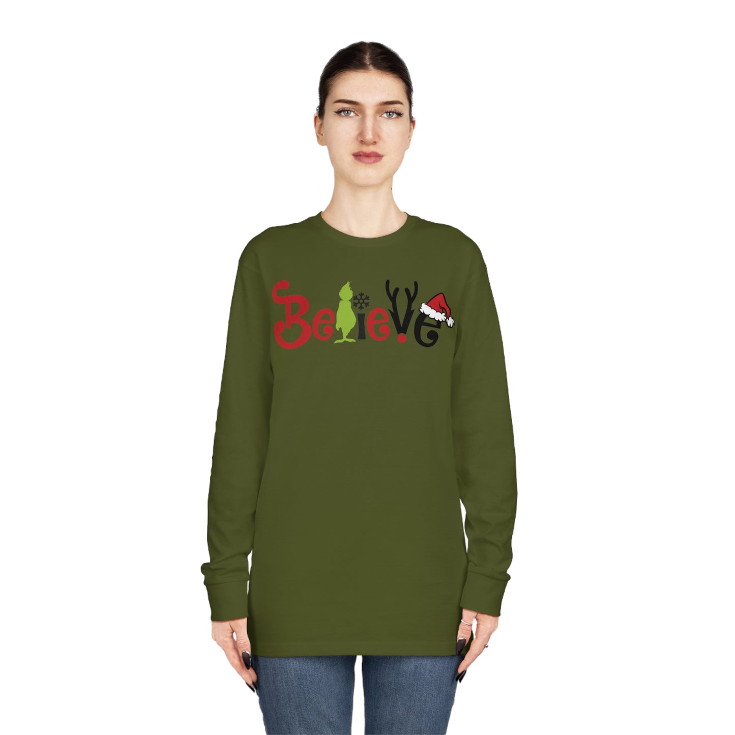 Believe Grinch Christmas Long Sleeve T-Shirt