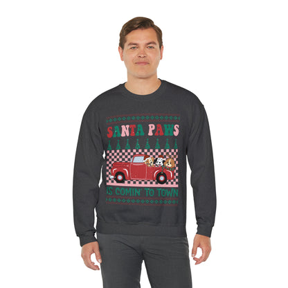 Santa Paws is Comin' to Town Christmas Ugly Sweater Sweatshirt