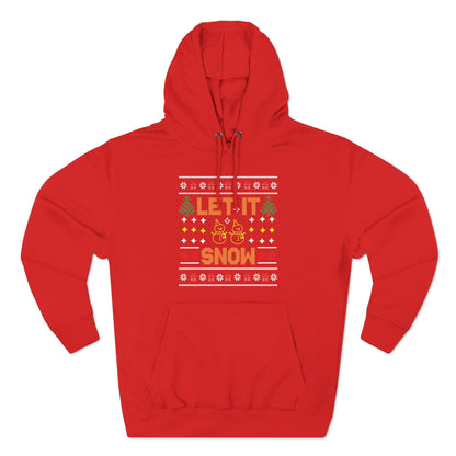 Let It Snow Snowmen Christmas Ugly Sweater Pullover Hoodie