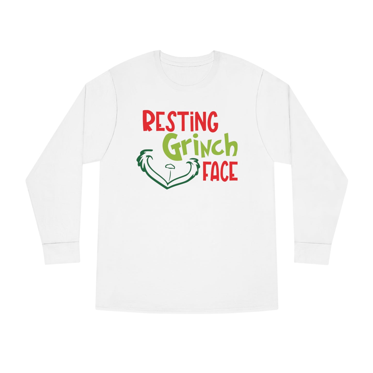 Resting Grinch Face Christmas Long Sleeve T-Shirt