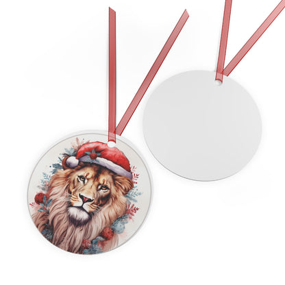 Lion in Santa Hat Ornament