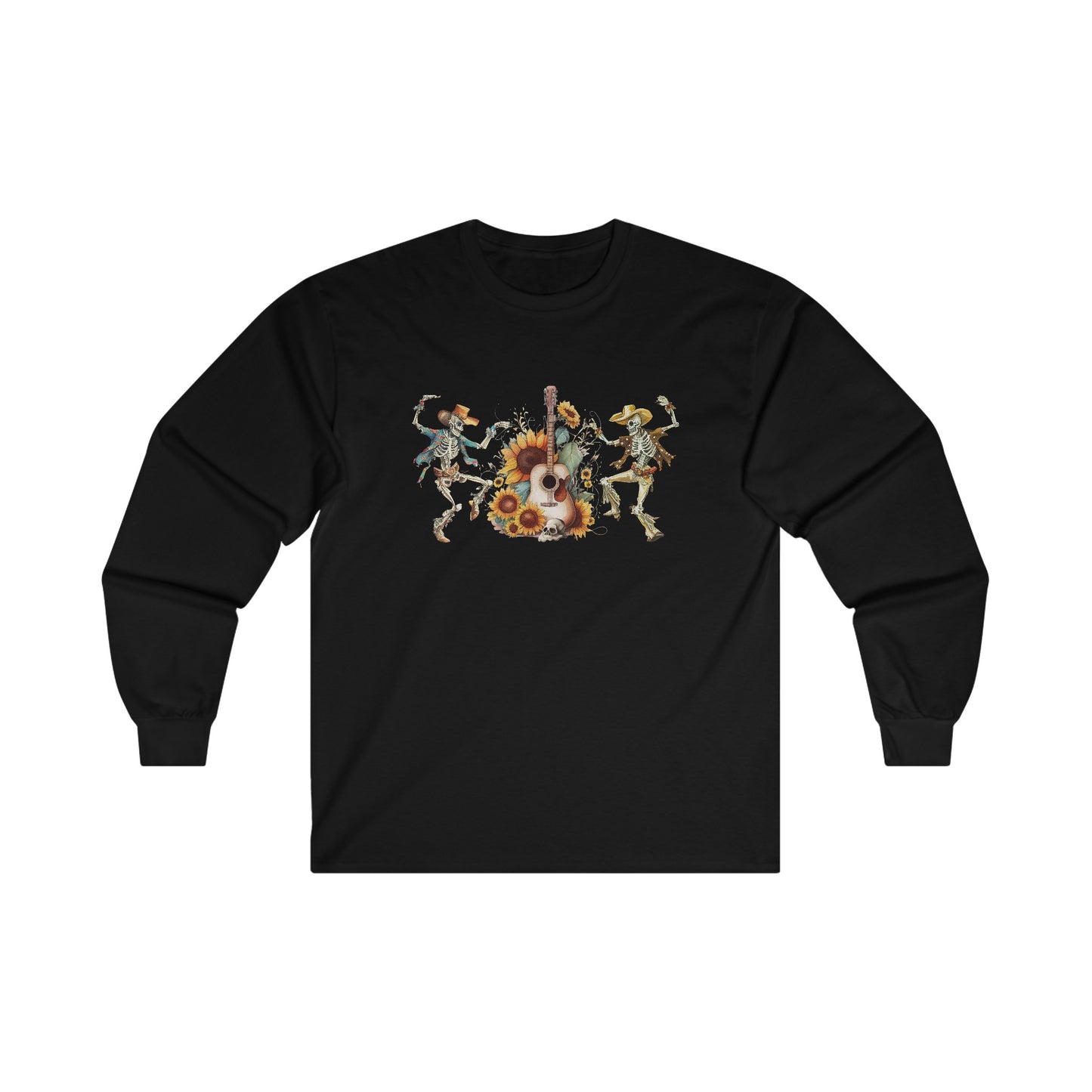 Western Dancing Skeletons Long Sleeve Tee