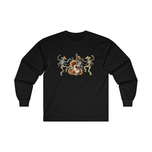 Western Dancing Skeletons Long Sleeve Tee