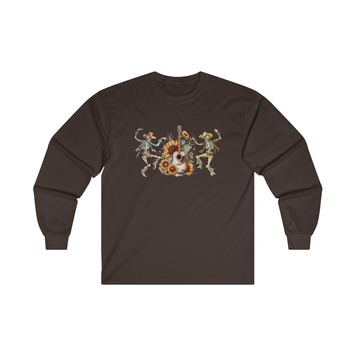 Western Dancing Skeletons Long Sleeve Tee