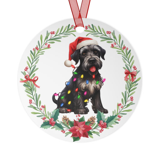 Giant Schnauzer Dog in Lights Ornament