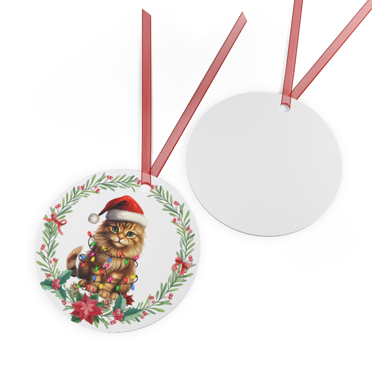 Persian Cat in Lights Ornament