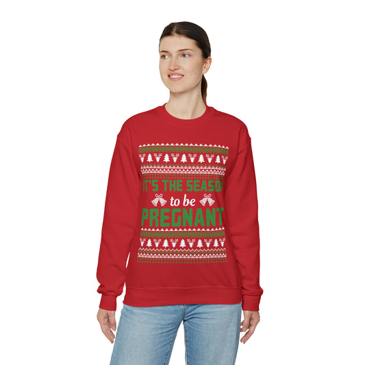 It's the Season To Be Pregnant Christmas Ugly Sweater Sweatshirt