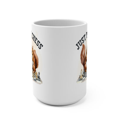 Just Play Chess Squirrels Mug 15oz