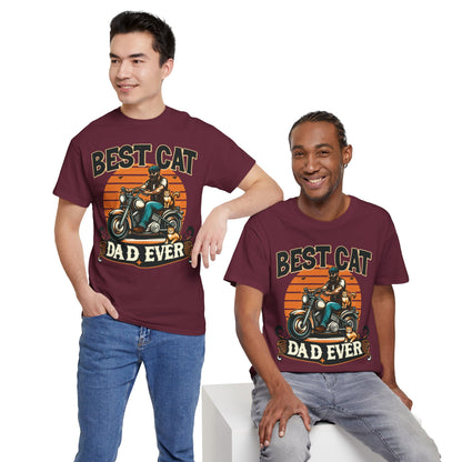 Best Motorcycle Cat Dad Ever Short Sleeve Tee