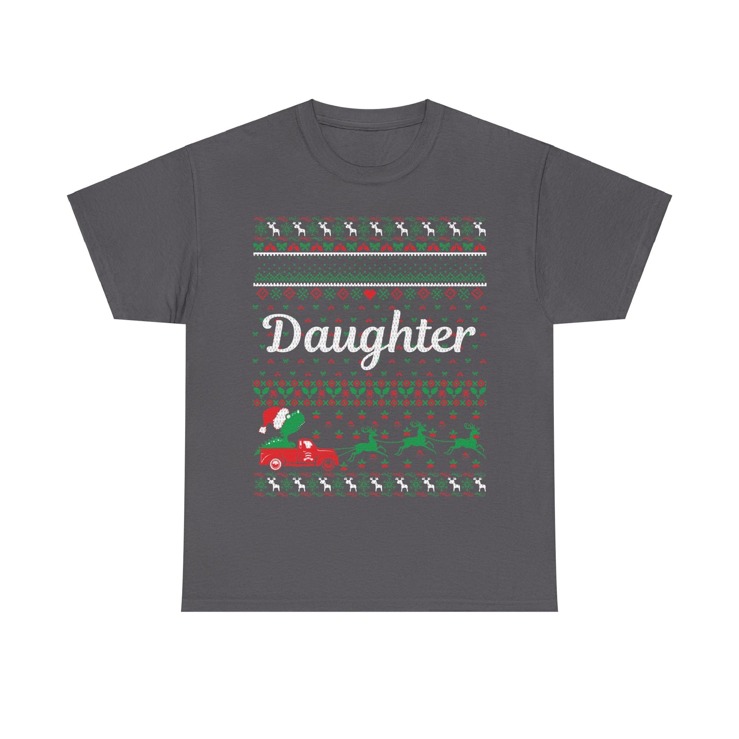 Daughter Christmas Ugly Sweater Short Sleeve Tee