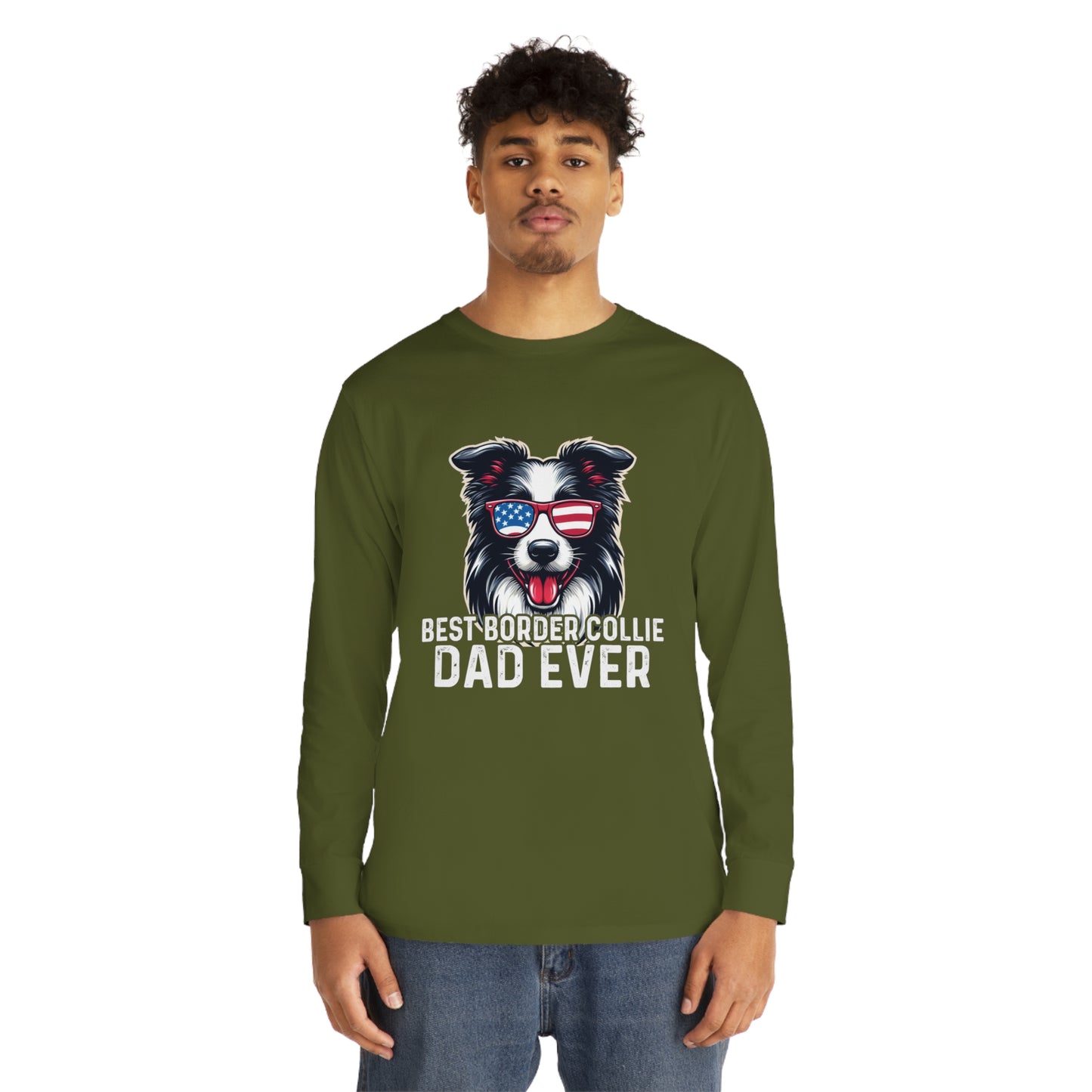 Best Border Collie Dad Ever Long Sleeve T-shirt