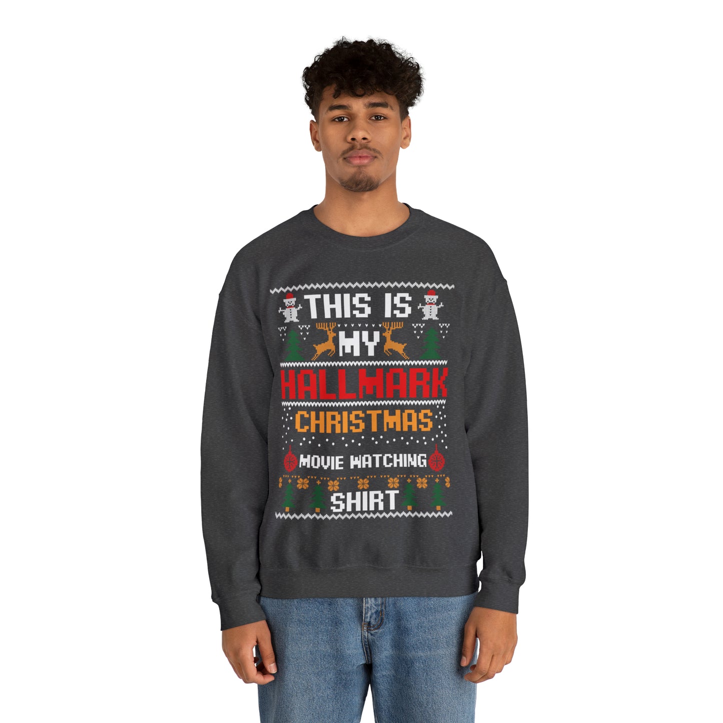 This is My Hallmark Christmas Movie Watching Shirt Ugly Sweater Sweatshirt