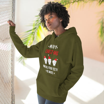 Merry Christmas May all Your Teeth Be White Christmas Pullover Hoodie