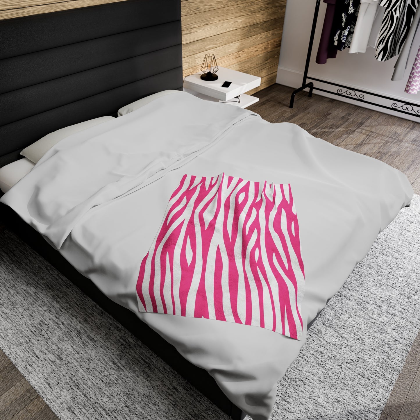 Pink Zebra Pattern Blanket