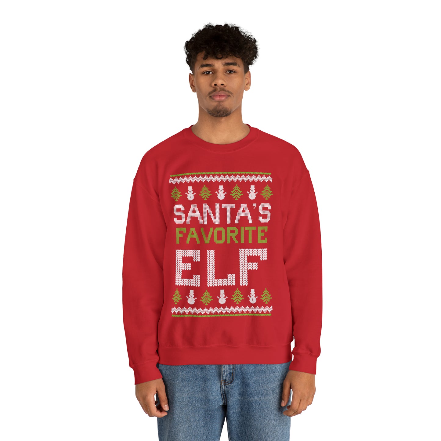 Santa's Favorite Elf Ugly Christmas Sweater Sweatshirt