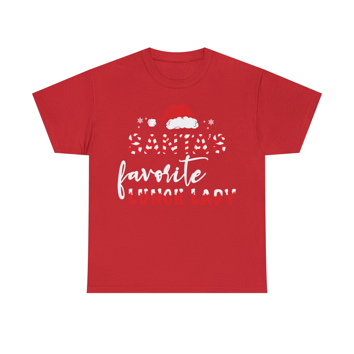 Santa's Favorite Lunch Lady Christmas Short Sleeve Tee