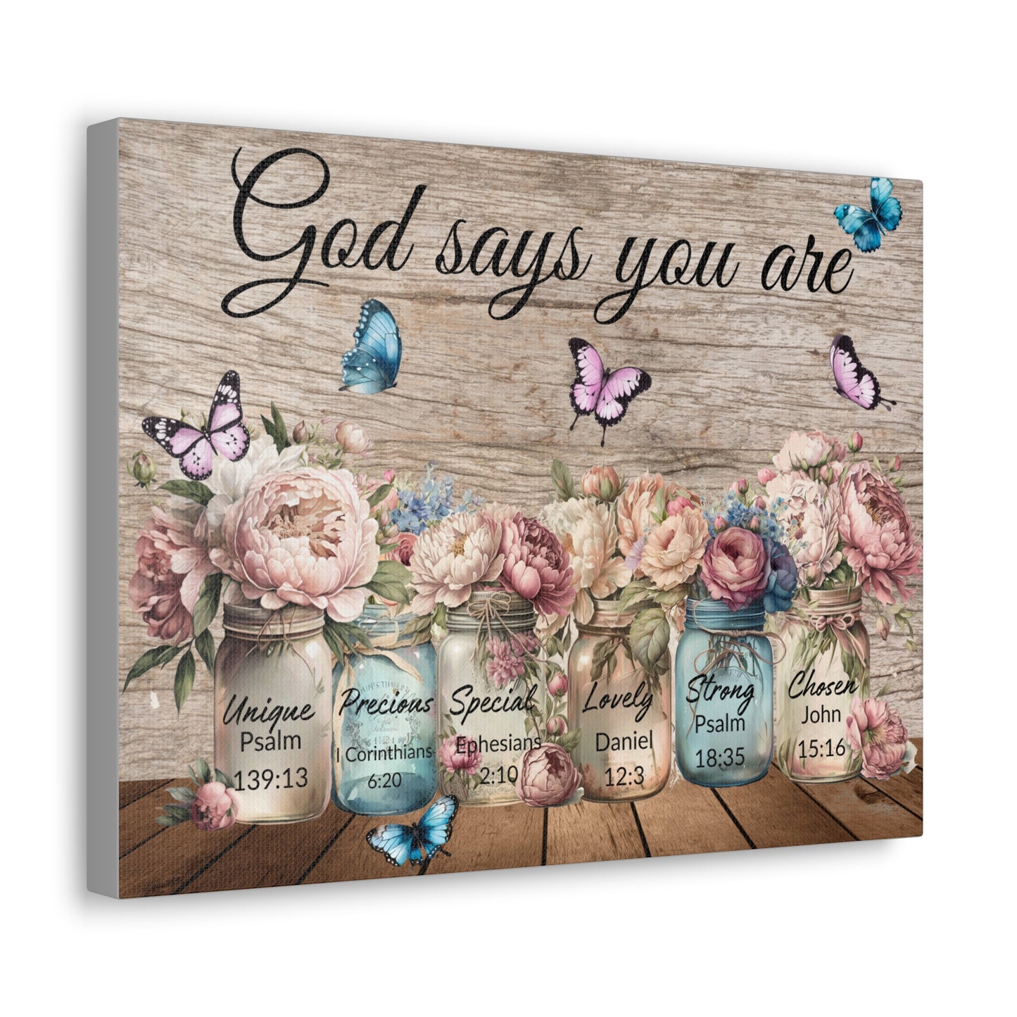 God Says You Are... Peonies Canvas