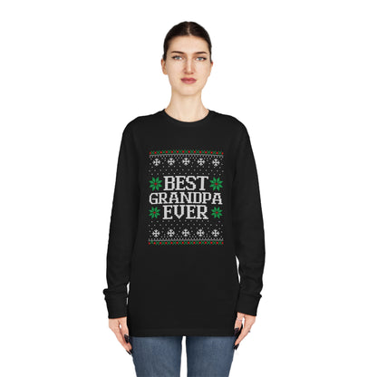 Best Grandpa Ever Christmas Ugly Sweater Long Sleeve T-shirt