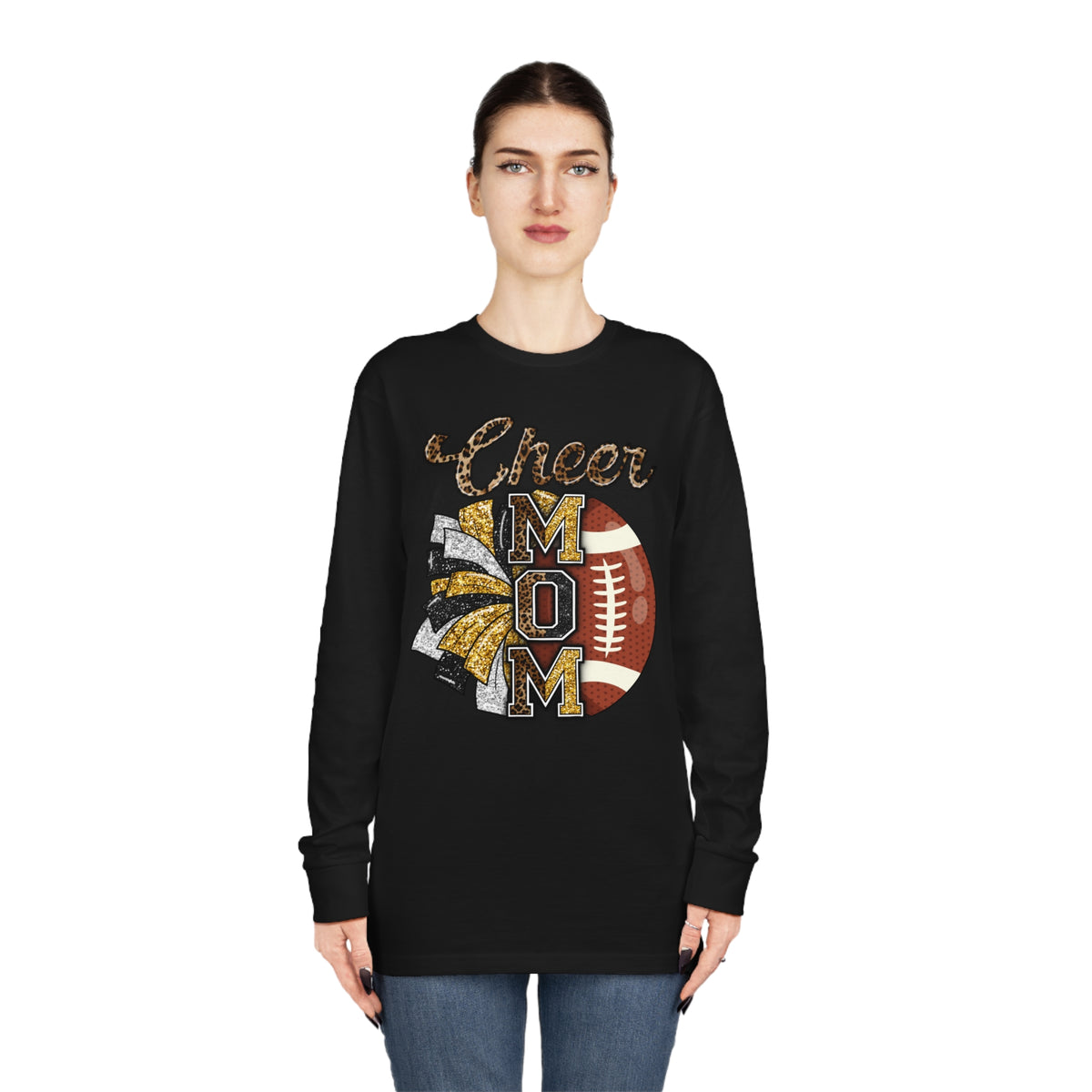 Football Cheer Mom Long Sleeve Tee