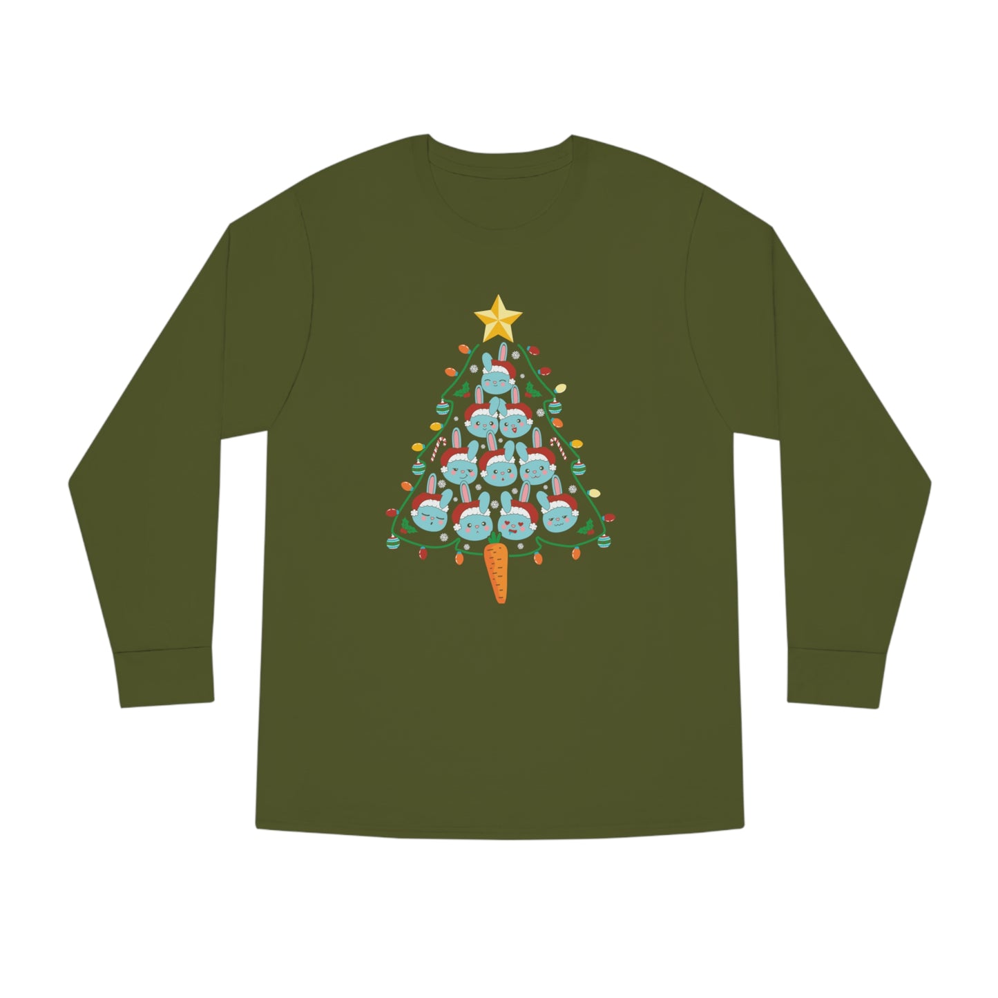 Rabbit Christmas Tree Christmas Long Sleeve T-Shirt