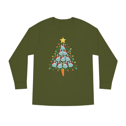 Rabbit Christmas Tree Christmas Long Sleeve T-Shirt