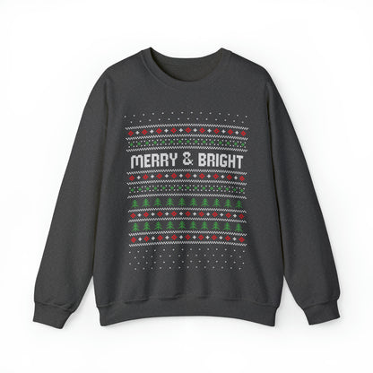 Merry and Bright Christmas Ugly Sweater Sweatshirt