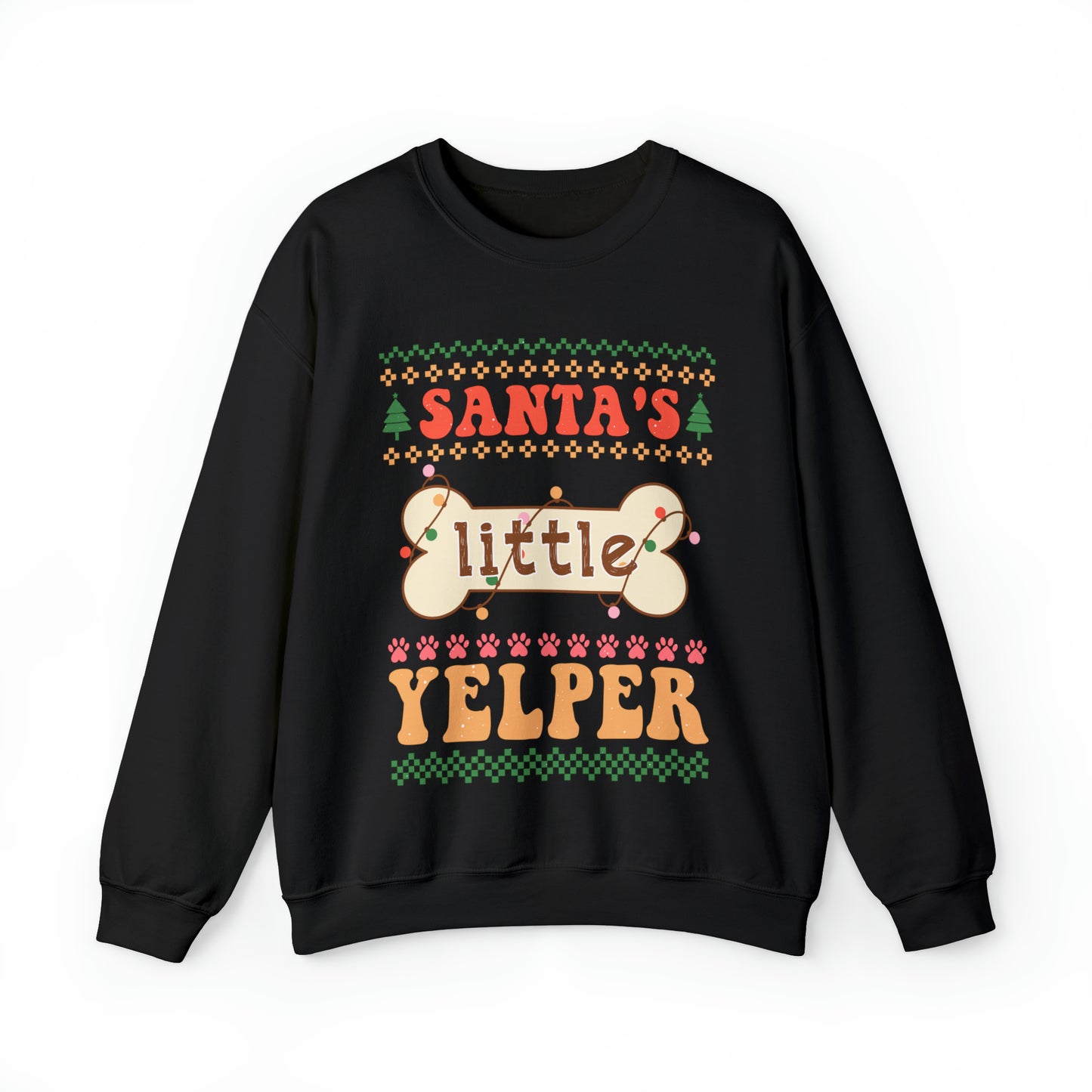 Santa's Little Yelper Christmas Ugly Sweater Sweatshirt