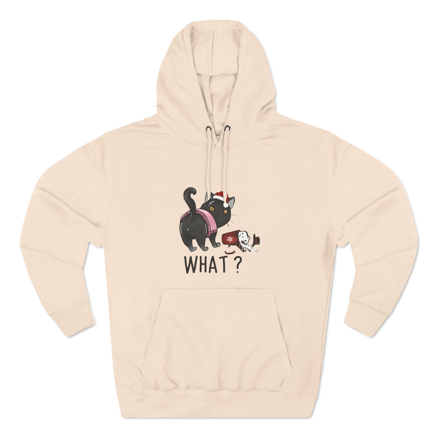 What? Cat Knocking Over Coffee Christmas Pullover Hoodie