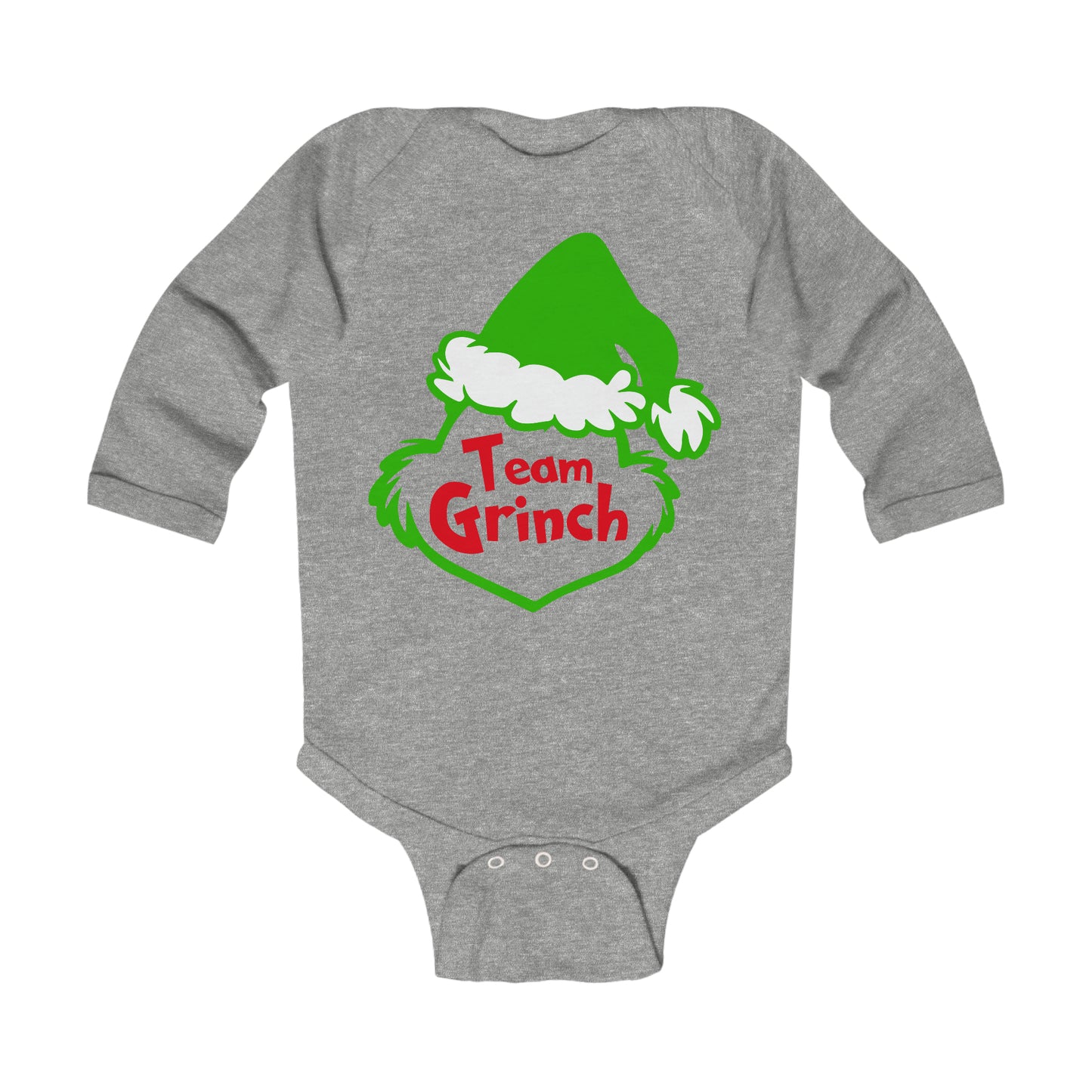 Team Grinch Christmas Infant Long Sleeve Bodysuit