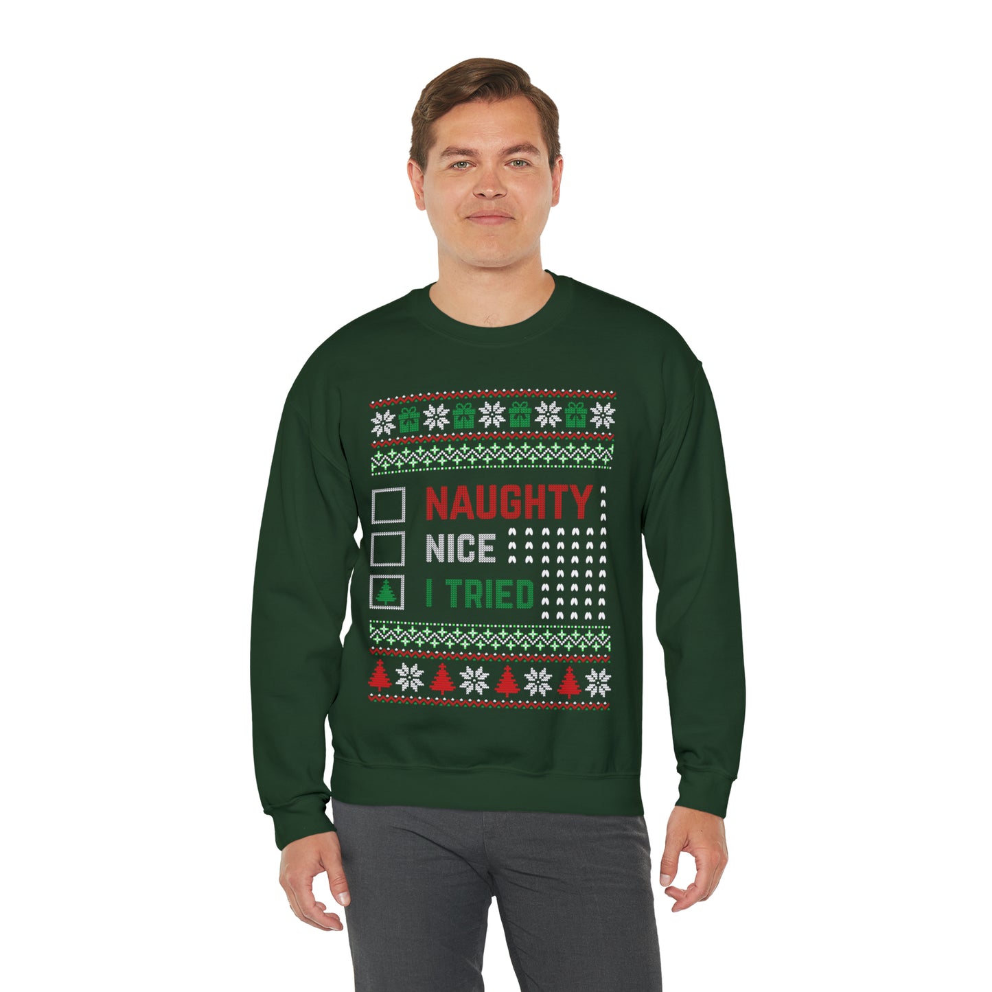 I Tried Christmas Ugly Sweater Sweatshirt