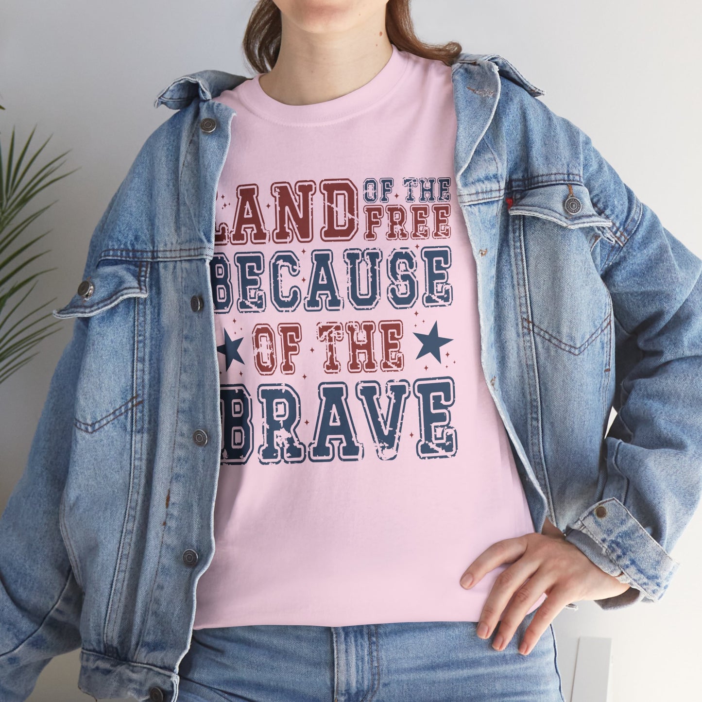 Land of the Free Because of the Brave Short Sleeve Tshirt
