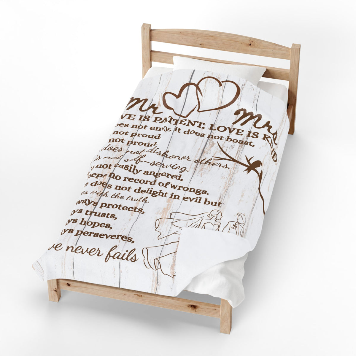 Mr & Mrs Wedding Couple Blanket