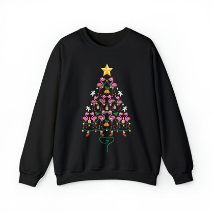 Flamingo Christmas Tree Christmas Sweatshirt