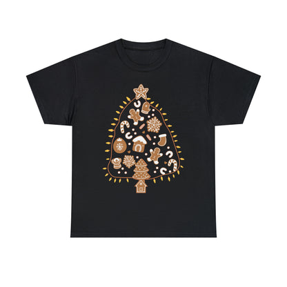 Gingerbread Cookie Christmas Tree Christmas Short Sleeve Tee