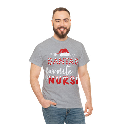 Santa's favorite Nurse Short Sleeve Tee