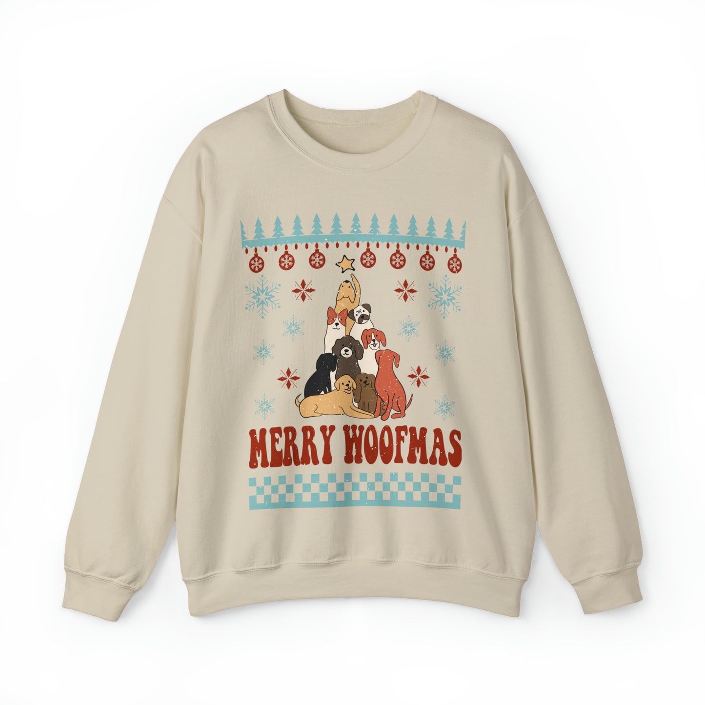 Merry Woofmas Dog Tree Christmas Ugly Sweater Sweatshirt