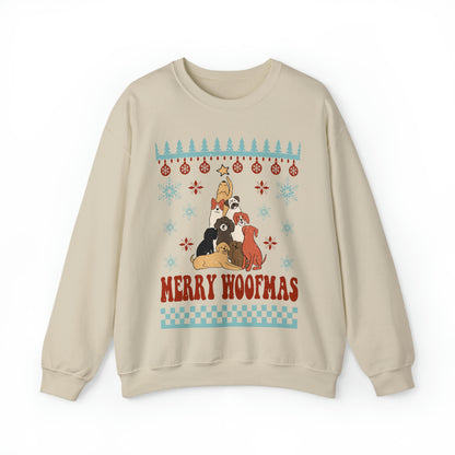 Merry Woofmas Dog Tree Christmas Ugly Sweater Sweatshirt